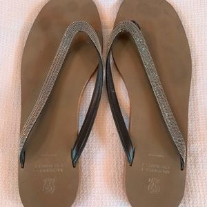 Brunello Cucinelli - Monili Leather Thong Sandals- size 39